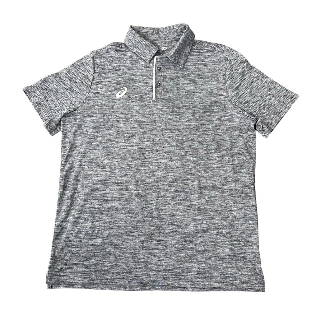 Asics Men's Short Sleeve Polo Shirt Grey Size L